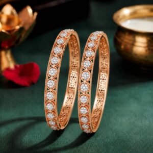 Openwork Circular Lab Grown Diamond Bangle featuring premium CVD diamonds displayed from front view, side view, top view, and angled perspective.