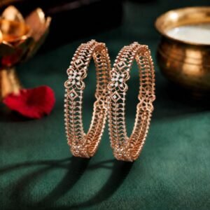 Ira Vintage Lab Grown Diamond Bangle featuring premium CVD diamonds displayed from front view, side view, top view, and angled perspective.