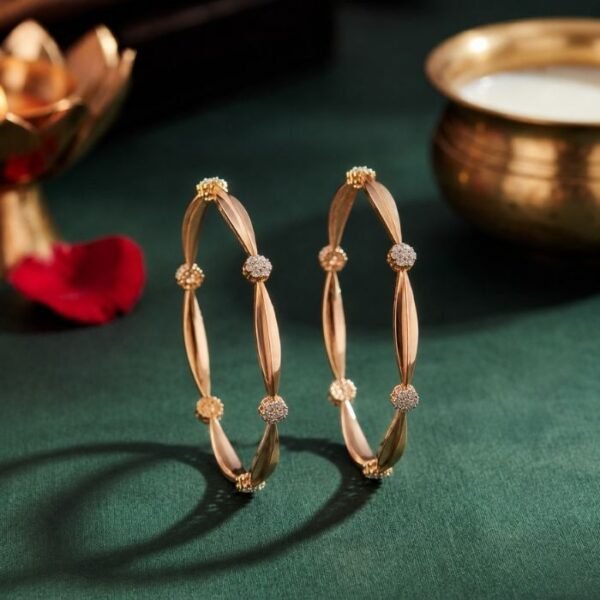 Constellation Circlet Lab Grown Diamond Bangle with sparkling CVD diamonds shown from front, side, top, and angled perspective.