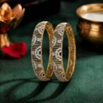 Crescent Grill Lab Grown Diamond Bangle featuring premium CVD diamonds displayed from front view, side view, top view, and angled perspective.