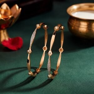 Meridian Lab Grown Diamond Bangle featuring brilliant CVD diamonds displayed from front view, side view, top view, and angled perspective.
