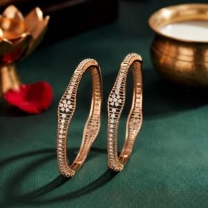 Royal Mesh Lab Grown Diamond Bangle featuring premium CVD diamonds displayed from front view, side view, top view, and angled perspective.