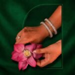 Tiara Border Lab Grown Diamond Bangle | Elegant CVD Diamond Luxury Bangle for Women - Image 2
