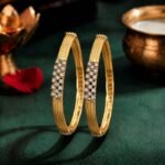 Horizon Block Lab Grown Diamond Bangle featuring premium CVD diamonds displayed from front view, side view, top view, and angled perspective