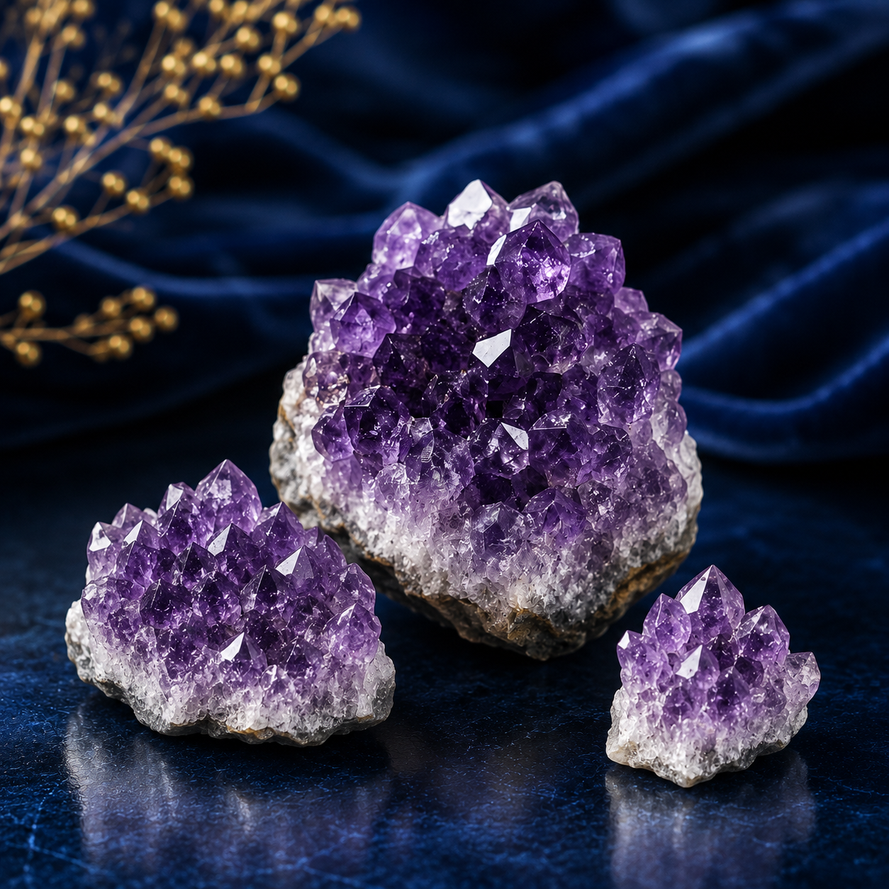 Healing Crystals collection with natural healing stones
