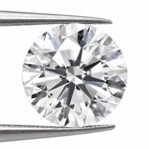 IGI certified round cut CVD lab grown loose diamond with brilliant faceting