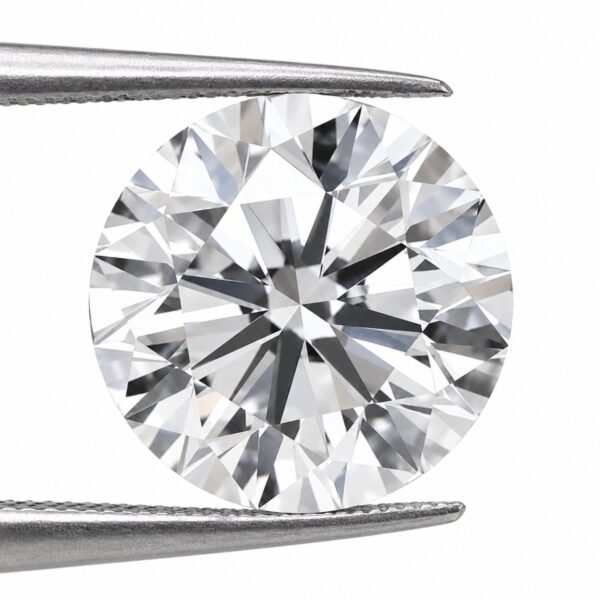 IGI certified round cut CVD lab grown loose diamond with brilliant faceting