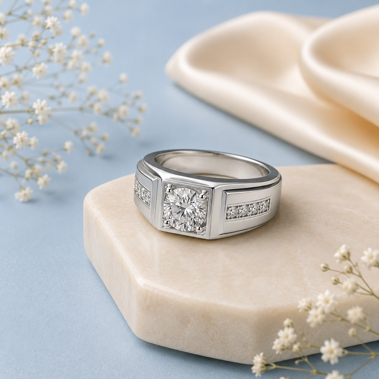 Lab grown diamond men’s rings collection of IGI certified stylish diamond rings for engagement, wedding and luxury men’s jewelry