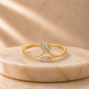 Willow Spark Lab Grown Diamond Ring displayed from front view, side view, top view, and angled perspective featuring a nature-inspired willow design with brilliant lab grown diamonds.