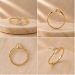Willow Spark Lab Grown Diamond Ring displayed from front view, side view, top view, and angled perspective featuring a nature-inspired willow design with brilliant lab grown diamonds.