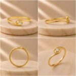 Enchanted Loop Lab Grown Diamond Ring with elegant swirl design and brilliant round lab grown diamond in yellow gold finish.