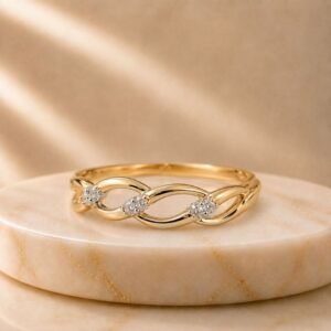 Everlume Lab Grown Diamond Ring displayed from front view, side view, top view, and angled perspective with brilliant sparkling lab grown diamonds.