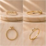 Royal Heart Lab Grown Diamond Ring displayed from front view, side view, top view, and angled perspective featuring a brilliant heart-cut lab grown diamond.