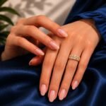Triple Row Marquise & Pavé Lab Grown Diamond Ring | Elegant 18K Gold Ring - Image 2