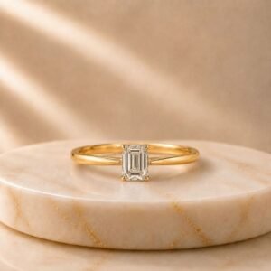 Ever Classic Solitaire Lab Grown Diamond Ring displayed from front view, side view, top view, and angled perspective showcasing the brilliant solitaire lab grown diamond and timeless classic setting.