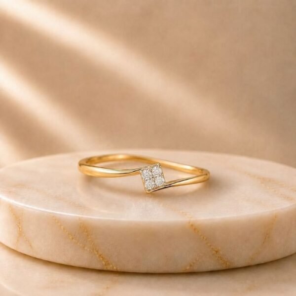 Princess Cluster Lab Grown Diamond Ring displayed from front view, side view, top view, and angled perspective showcasing the brilliant princess-cut cluster diamond setting.