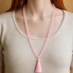 Natural Rose Quartz Crystal Mala 6mm & 8mm - Image 3