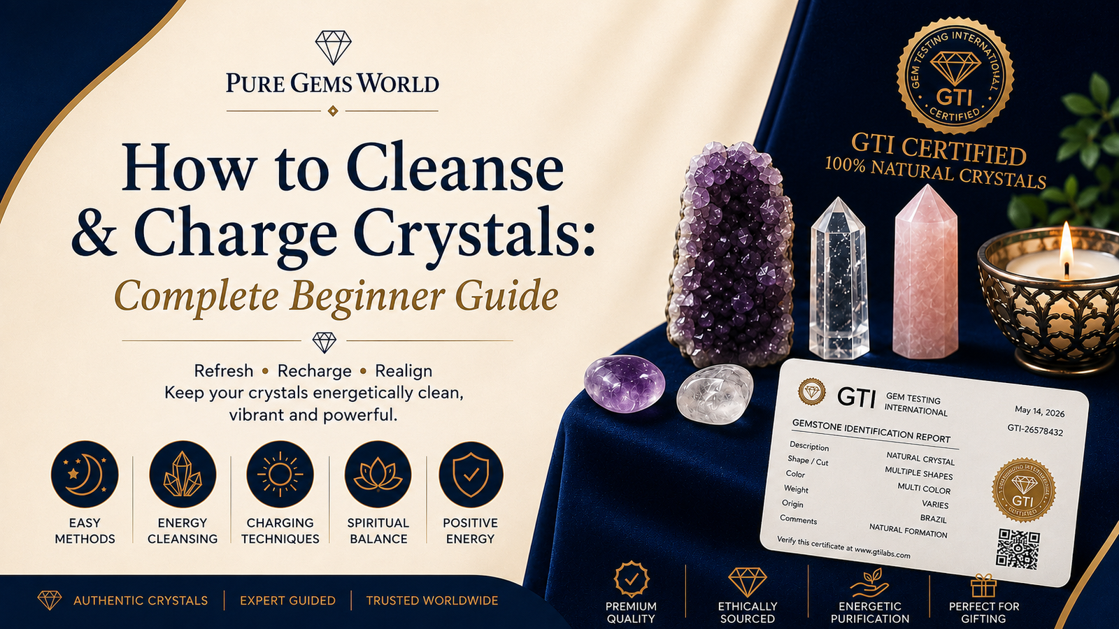 How to Cleanse and Charge Crystals Complete Beginner Guide with crystal cleansing and charging methods