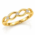 Infinity Knot Lab Grown Diamond & Gold Ring | 18K Gold - Image 2