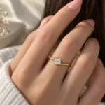 Lab Grown Diamond Cluster Bypass Ring - 18K Gold Ring - Image 4