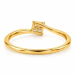 Lab Grown Diamond Cluster Bypass Ring - 18K Gold Ring - Image 3