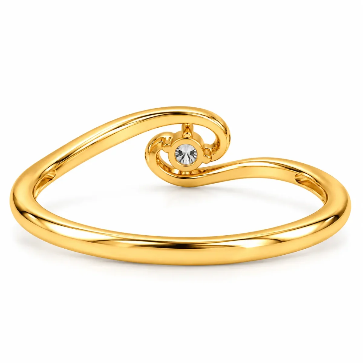 Lab Grown Diamond Wave Ring |18K Gold - Image 3