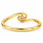 Lab Grown Diamond Wave Ring |18K Gold - Image 3