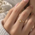 Lab Grown Diamond Wave Ring |18K Gold - Image 4