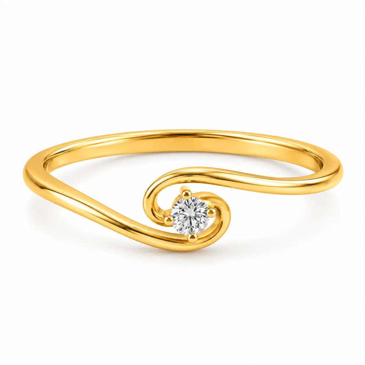 Lab Grown Diamond Wave Ring (6) Lab Grown Diamond Wave Ring featuring a graceful wave-inspired design with sparkling lab grown diamonds.
