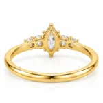 Minimalist Lab Grown Diamond Marquise Ring -18K Gold - Image 3