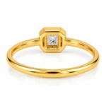 Modern Princess Cut Lab Grown Diamond Ring | 18K Gold Geometric Octagon Setting - Image 2