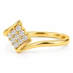 Pavé Cluster Lab Grown Diamond Ring | 18K Gold Band Ring For Women - Image 3