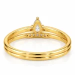 Pear Lab Grown Diamond Pavé Ring | 18K Gold - Image 3