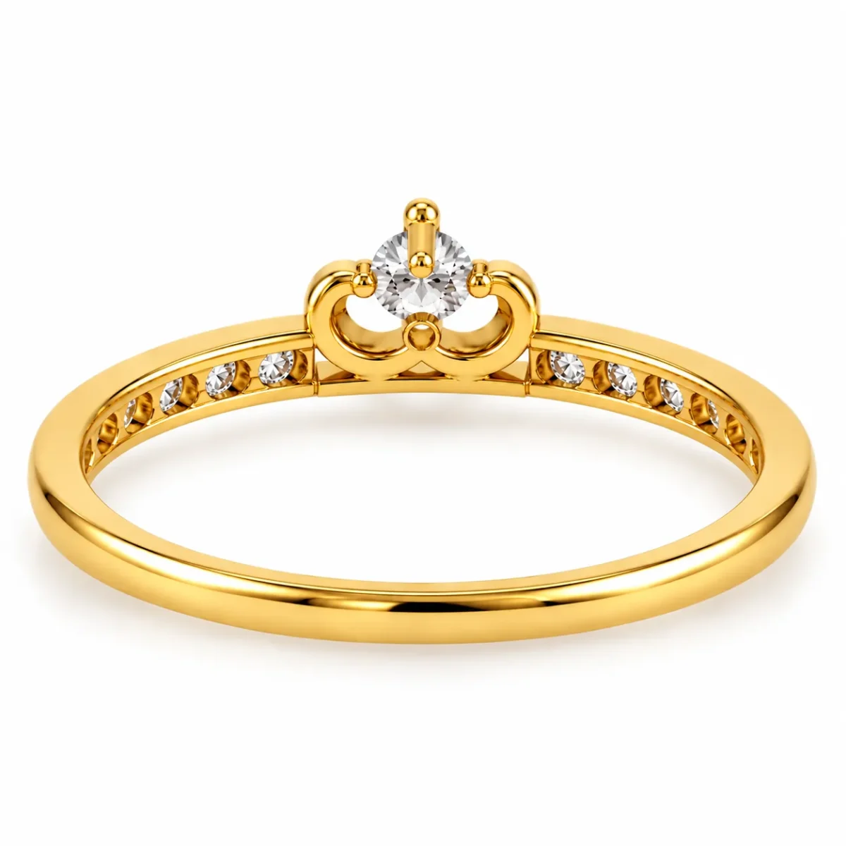Tiara Pavé Lab Grown Diamond Ring | 18K Gold Ring - Image 3