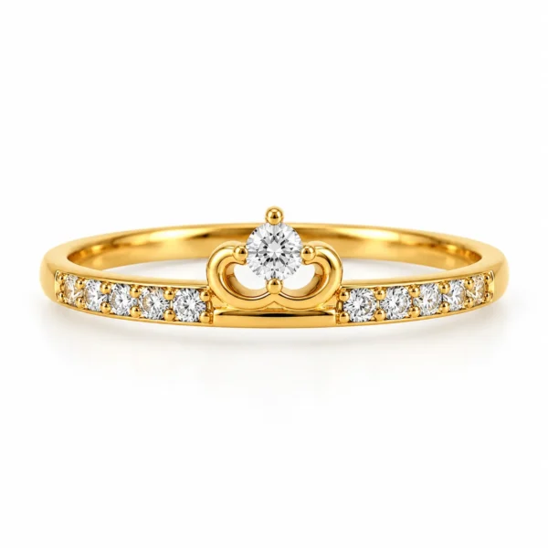 Tiara Pavé Lab Grown Diamond Ring featuring an elegant tiara-inspired design with sparkling pavé-set lab grown diamonds.