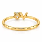 V Chevron Lab Grown Diamond Ring | 18K Gold Ring - Image 3