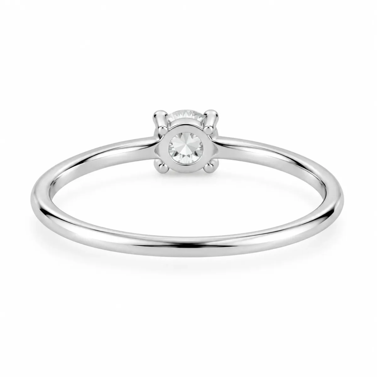 18K Gold Round Lab Grown Diamond Ring | Ring For Women - Image 2