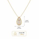 Elegant CVD Diamond Teardrop Pendant for Women - Image 5