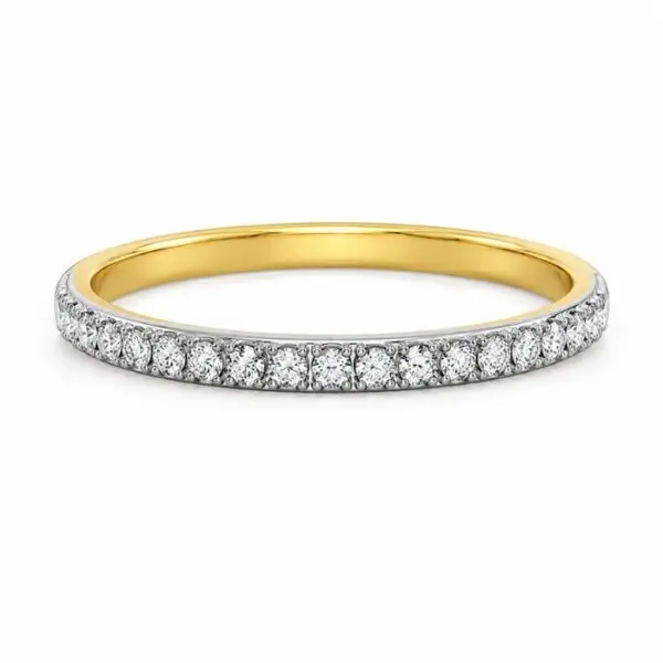 Lumiera diamond band featuring an elegant sparkling diamond design