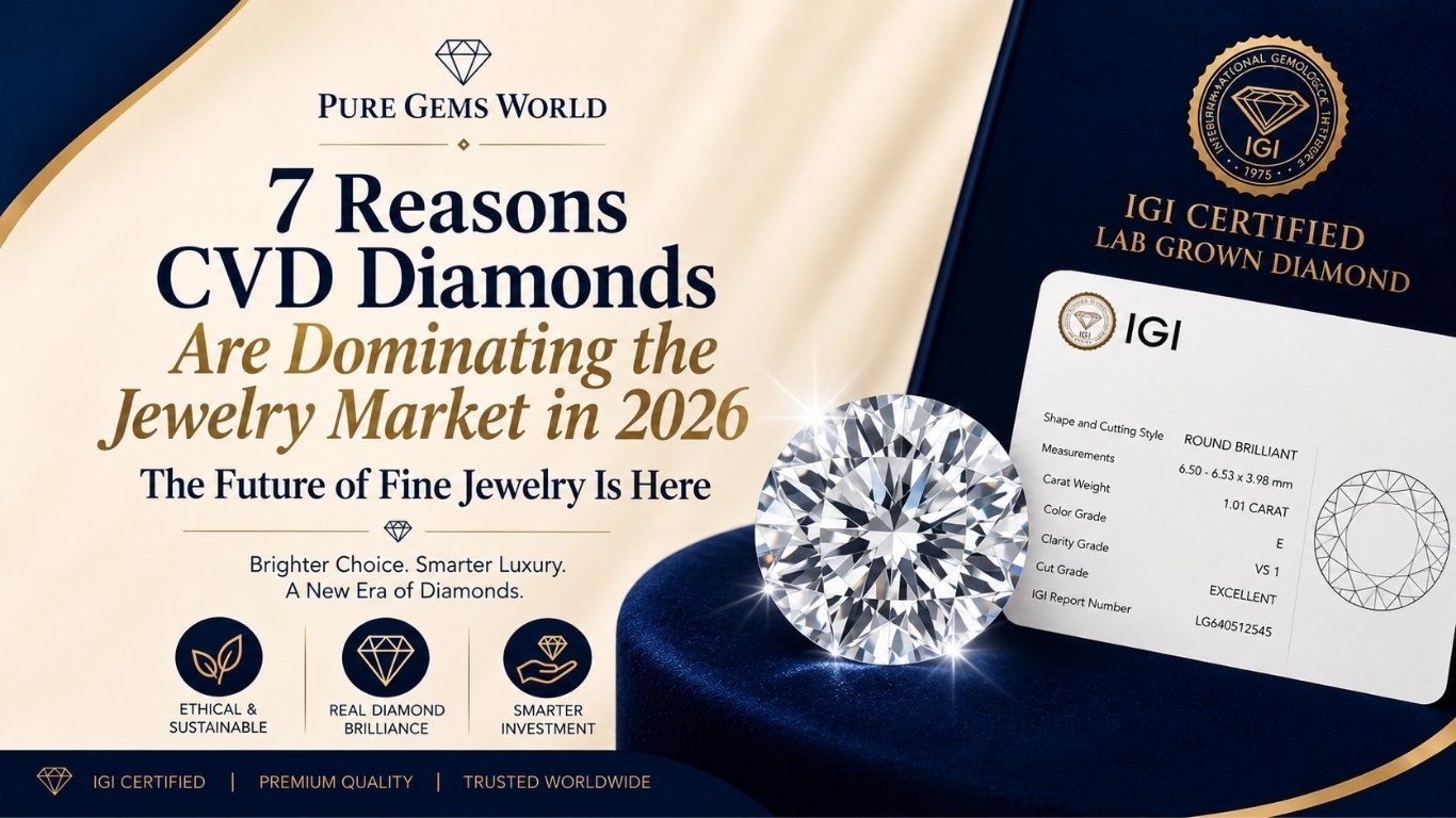 7 Reasons CVD Diamonds Are Dominating the Jewelry Market in 2026 – IGI Certified Lab Grown Diamond Guide