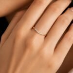Elegant Curved Diamond Gold Band Ring | Lab Grown Diamond In 18K Gold - Image 6