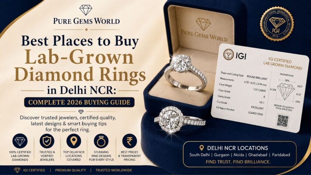 Best places to buy lab-grown diamond rings in Delhi NCR with IGI-certified CVD diamonds
