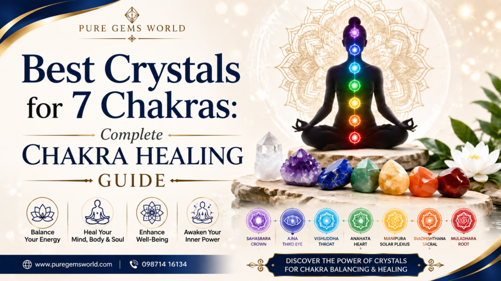 Best crystals for 7 chakras with seven chakra healing stones and meditation guide