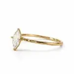 Marquise Lab Grown Diamond Engagement Ring – Elegant 18K Gold Ring - Image 4