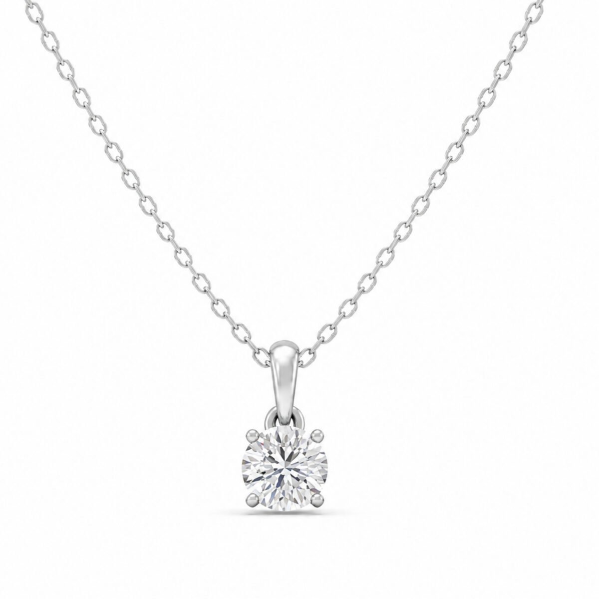 Solitaire Lab Grown Diamond Pendant for Women - Image 3