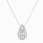 Elegant CVD Diamond Teardrop Pendant for Women - Image 2