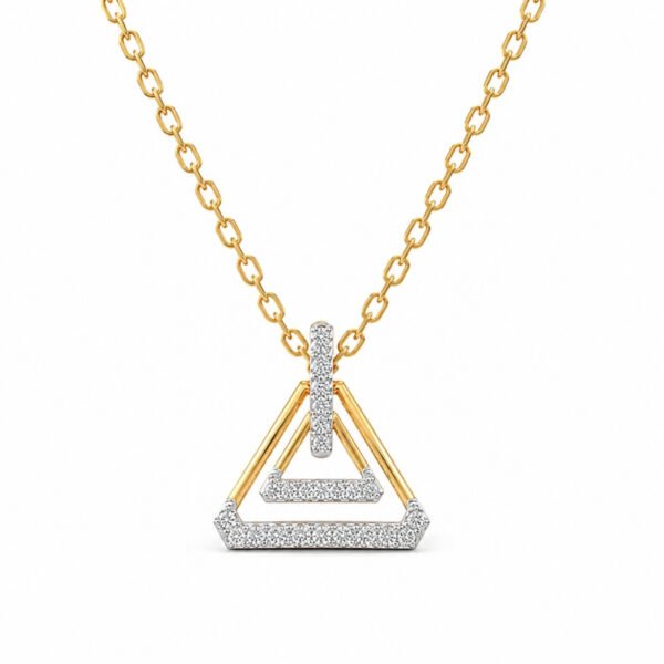 Modern Geometric CVD Diamond Pendant for Women