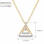 Modern Geometric Lab Grown CVD Diamond Pendant in 18K Gold for Women - Image 3