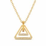 Modern Geometric Lab Grown CVD Diamond Pendant in 18K Gold for Women - Image 5