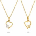 Heart Shape CVD Diamond Pendant in 18K Gold for Women - Image 4